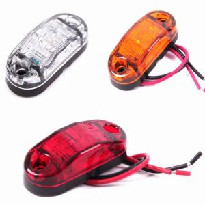 2017 Emark jóváhagyta 2,5 hüvelykes ovális LED-es teherautó-utánfutó oldaljelző fényjelző lámpa